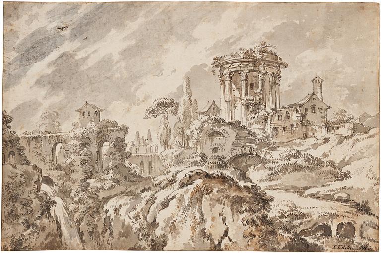 Jean Eric Rehn, The Temple of Vesta in Tivoli.