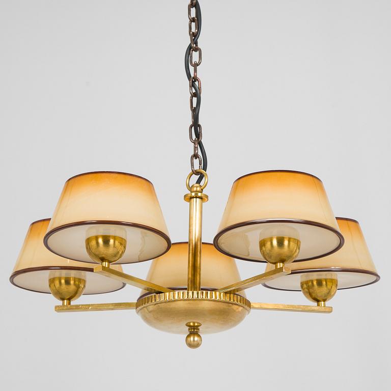 Paavo Tynell, taklampa modell 1409/5, Taito, 1930-tal.