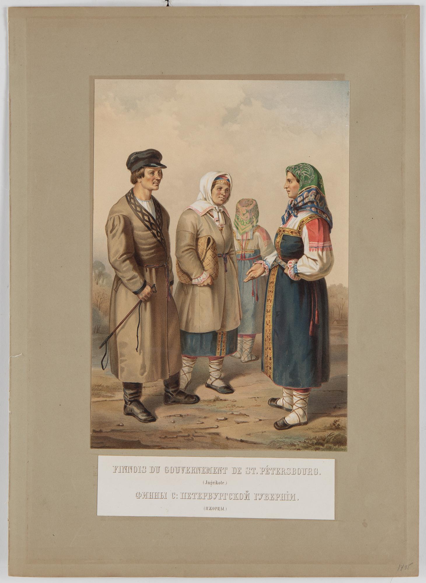 SAMLING BILDER AV FOLKDRÄKTER, 10 st, från 1900-talets första hälft.