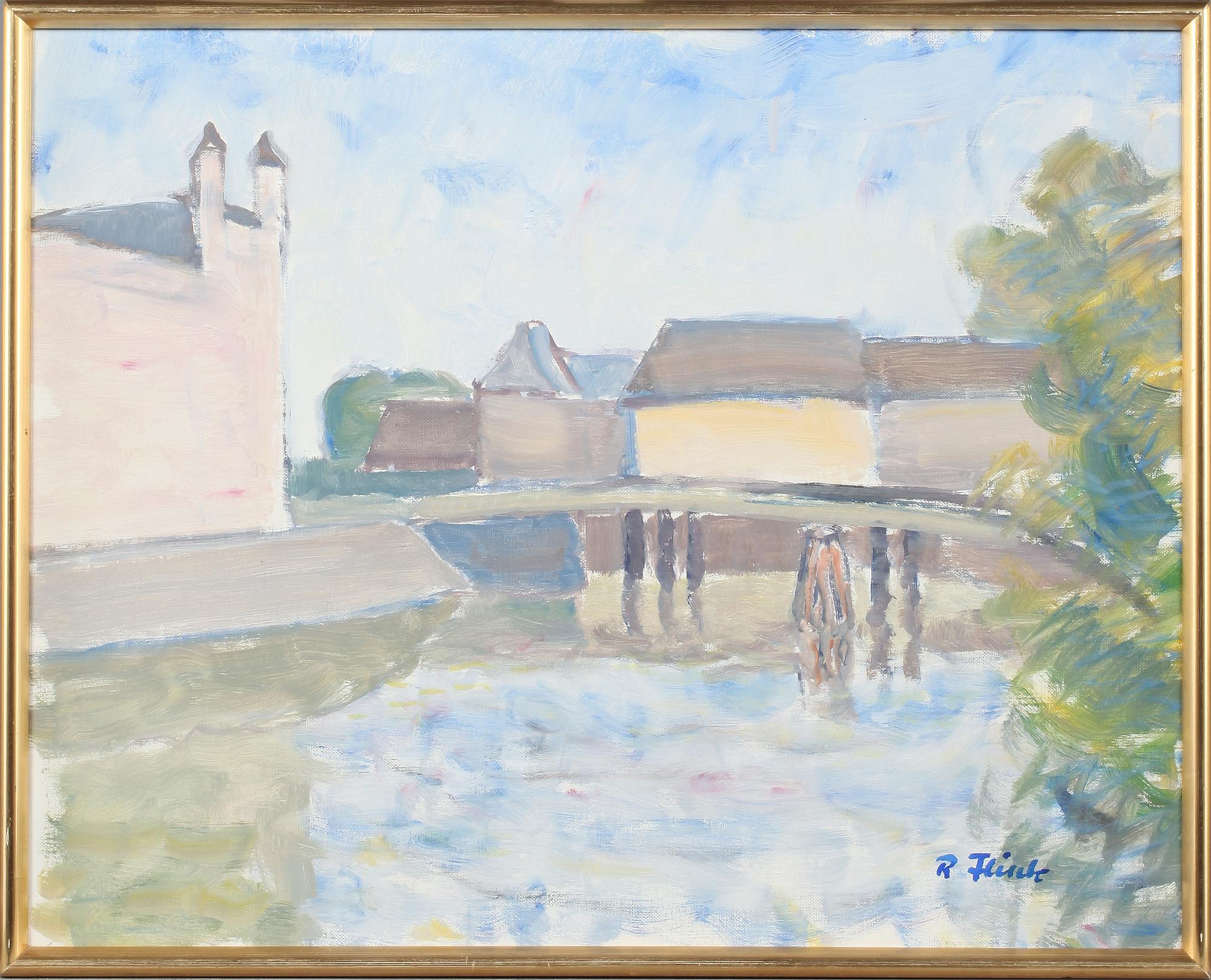 RUDOLF FLINK, olja på duk, signerad.