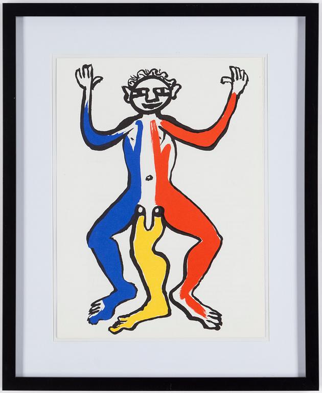 ALEXANDER CALDER, colour lithographe, unsigned, from Derrière le Miroir nr 212 1975.