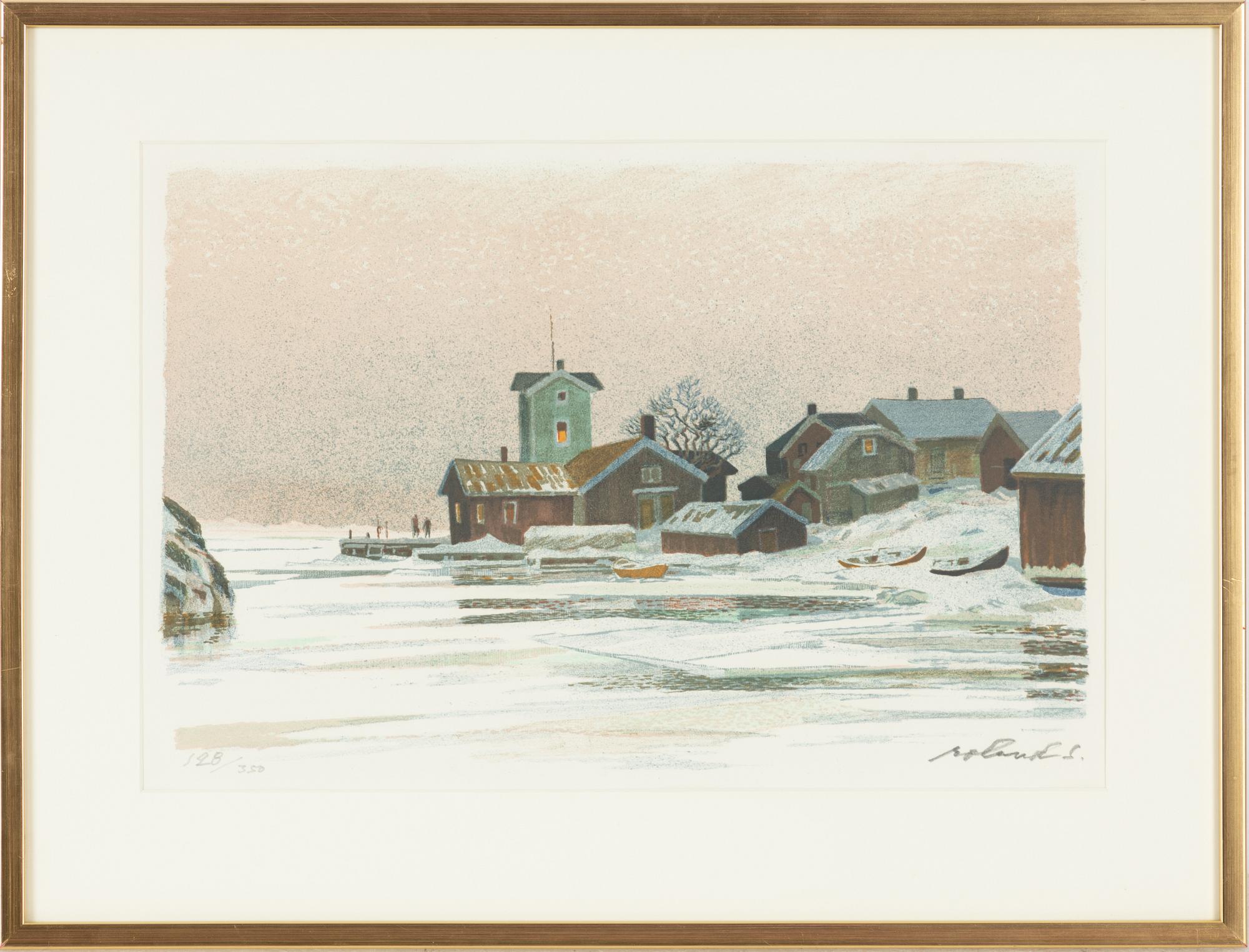 Roland Svensson, "Vinter Sandhamnshålet".