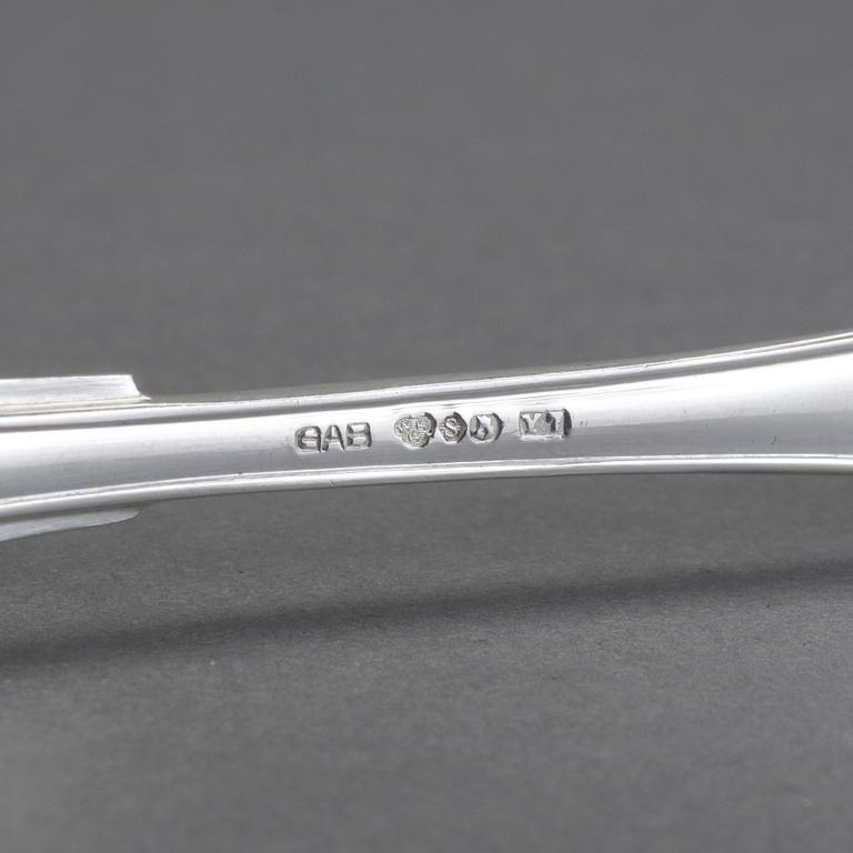 GAFFLAR, 12 st, silver, "Svensk Spetsig", GAB, Stockholm 1900-talets första hälft. Ca 435 gram.