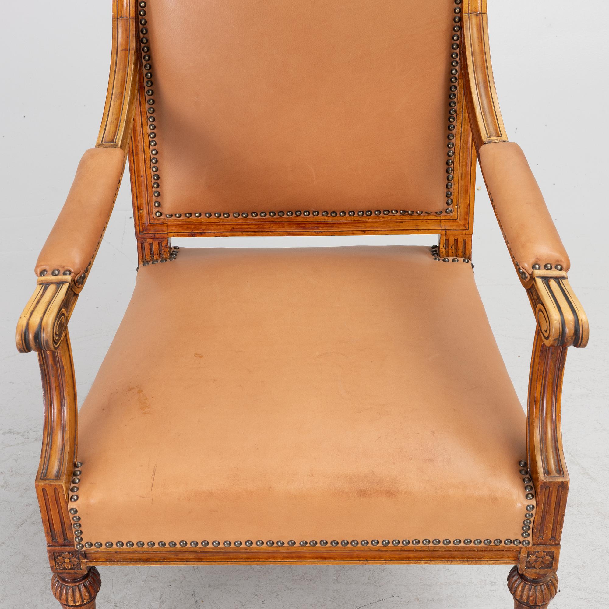 Gustavian armchair, 18th century.