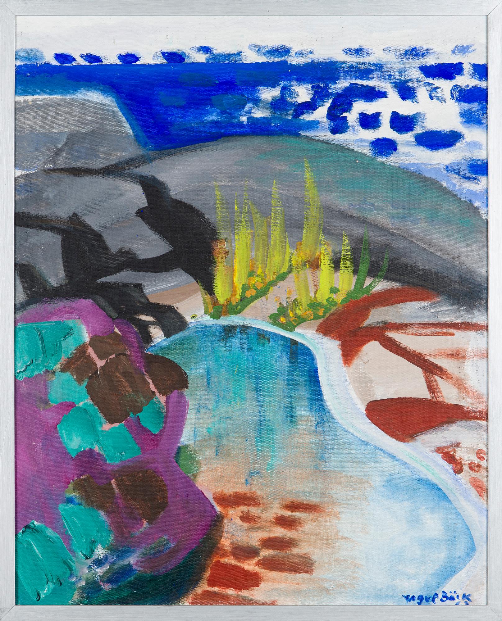 Yngve Bäck, Landscape with cliffs.