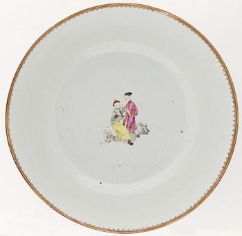 BÅLSKÅL, kompaniporslin. Qing dynastin, Qianlong (1736-95).