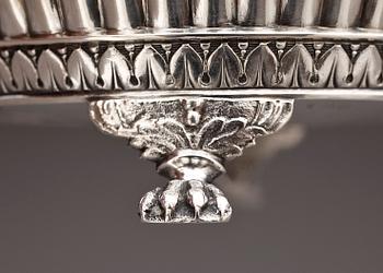 KAFFESERVIS, 3 delar, silver, K A Anderson, Stockholm, 1905 resp 06. Vikt ca 881 g.