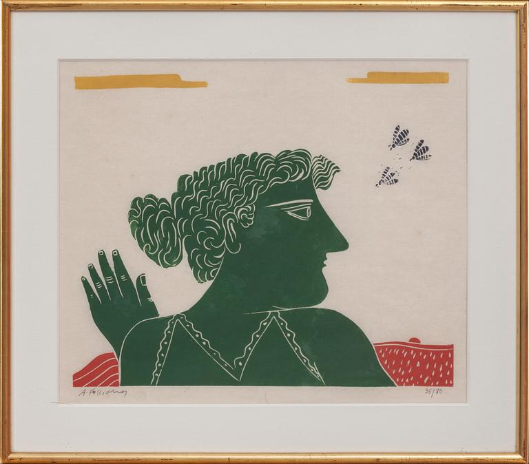 ALEXANDRE FASSIANOS, färglitografi, signerad och numrerad 35/80.