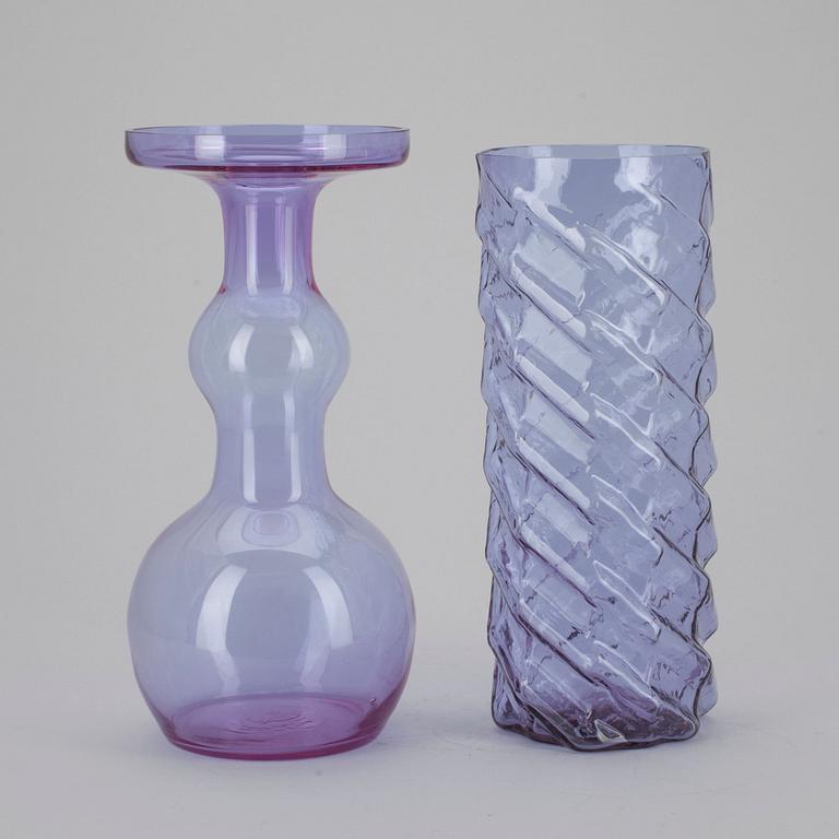 VASER, glas, modell I 483, Oiva Toikka, Notsjö samt OKÄND FORMGIVARE, Notsjö 1960-tal.