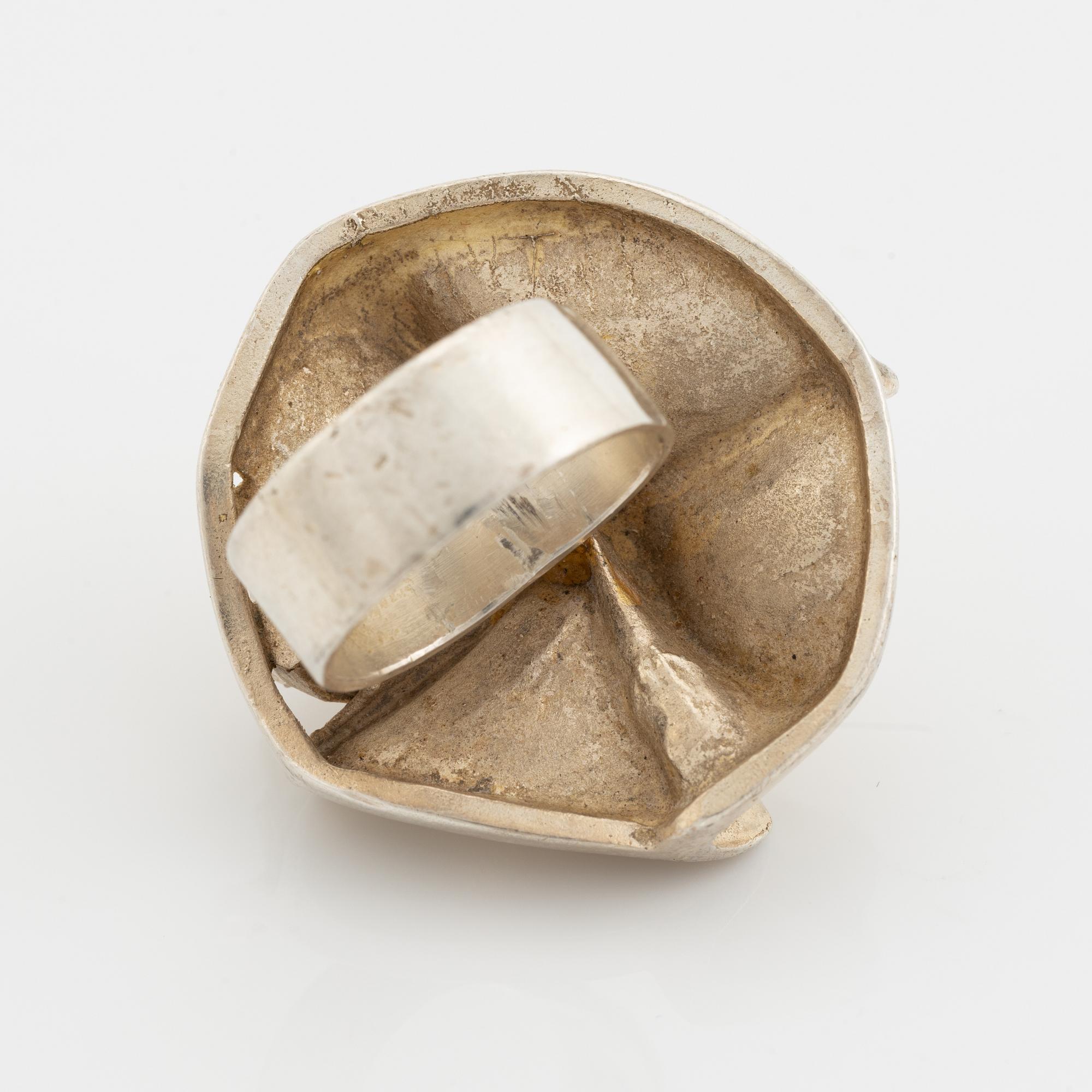 Björn Weckström, a sterling silver ring 'Jaara's dream'. Lapponia, Finland, 1971.