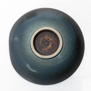 Gertrud Lönegren, Five stoneware vases and a dish, Rörstrand, 1936–1941.