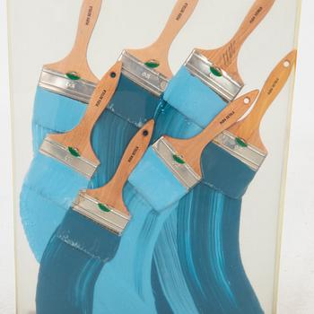 Arman, paint brushes in resin, signed 30 / 100,  1990.