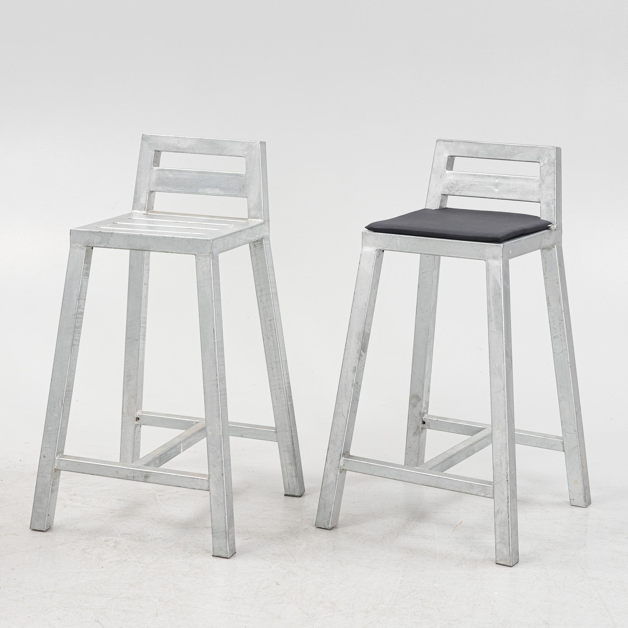 6 galvanized barstools by A2 living.
