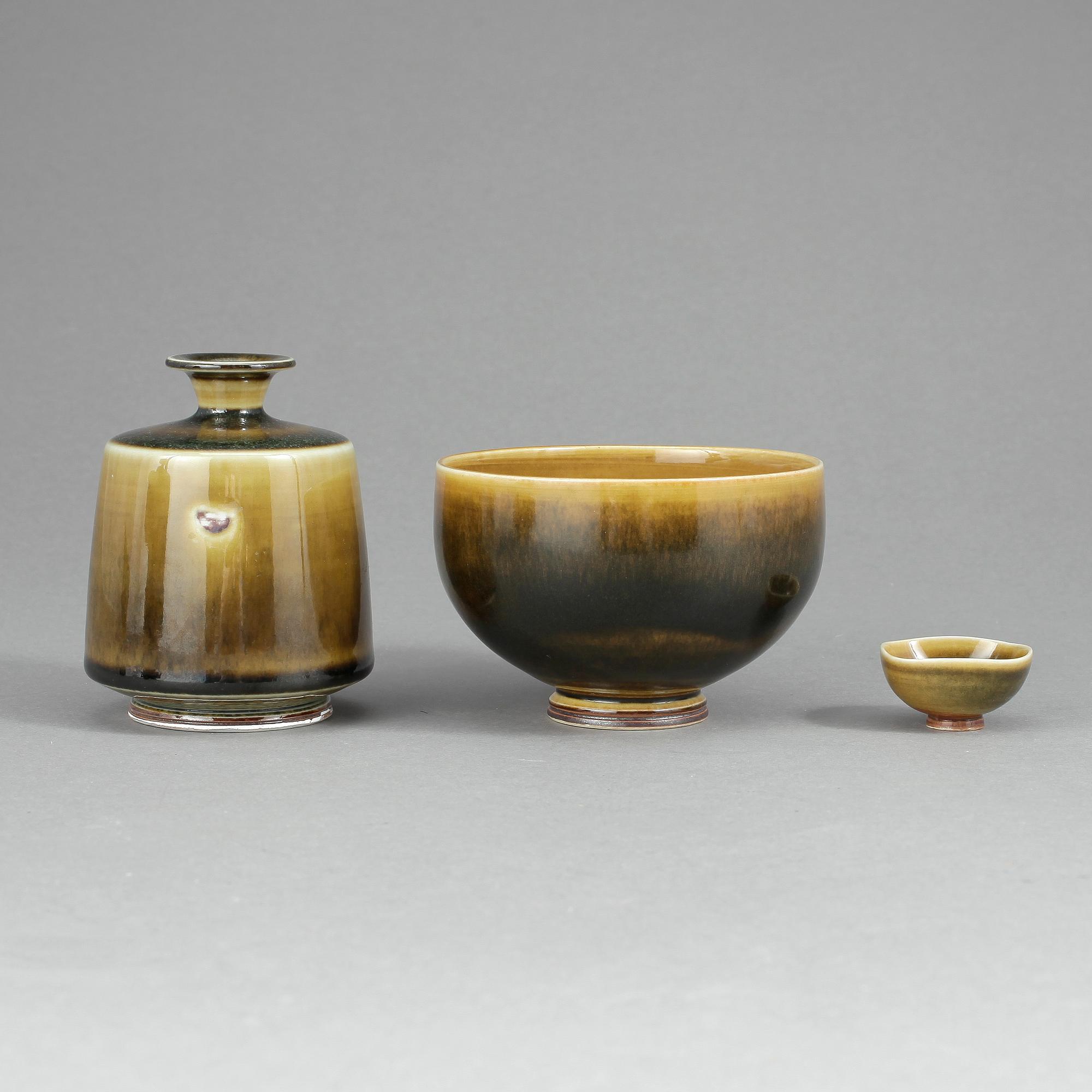 MINIATYRER, 3 st, Berndt Friberg, Gustavsberg.