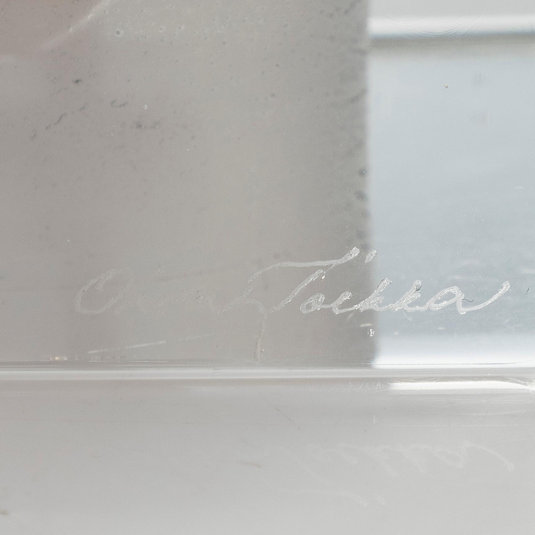 Oiva Toikka, årskub, signerad Oiva Toikka, Nuutajärvi 1985, numrerad 668/2000.