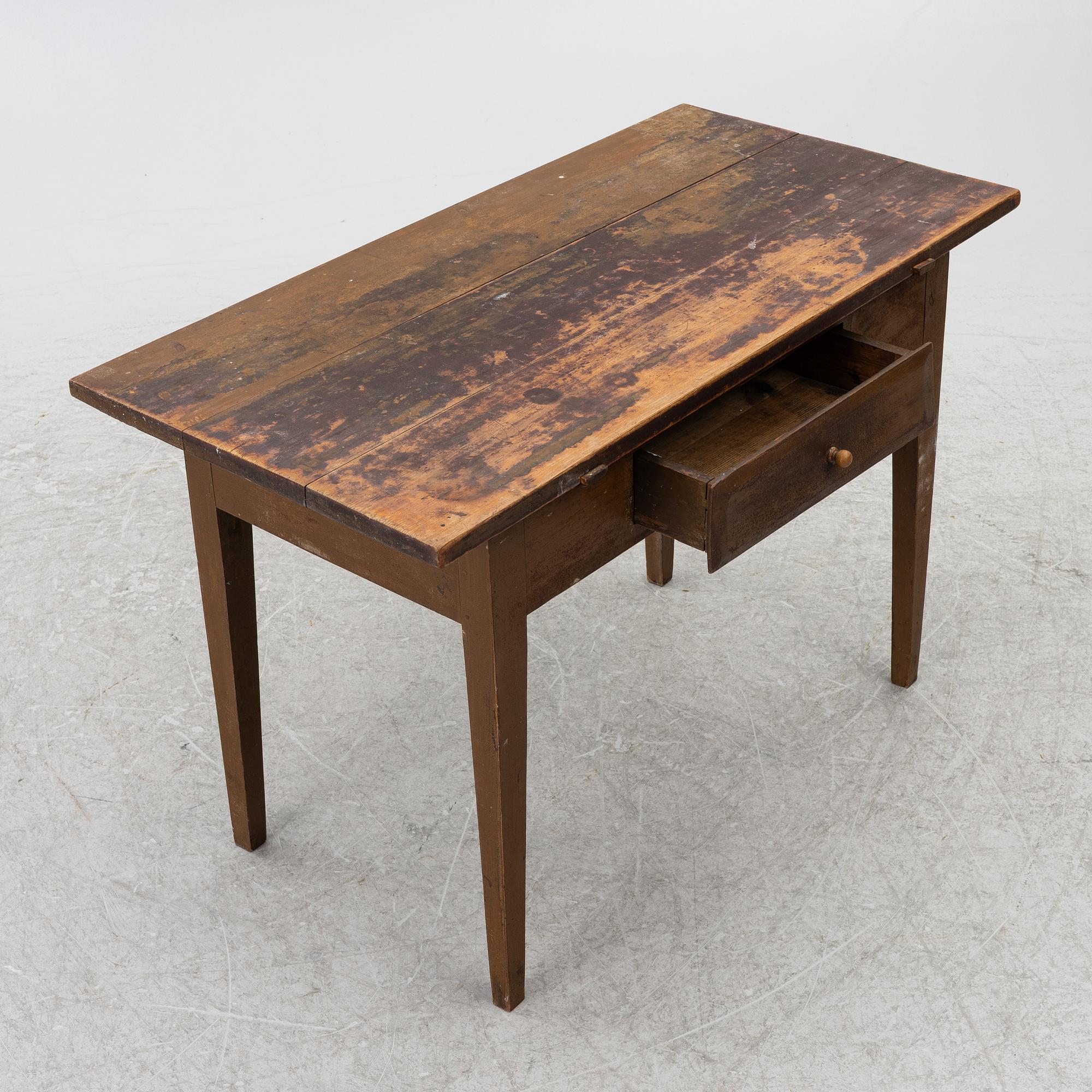 Table, folk art, 19th century.