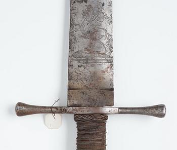 SWORD, Dutch/German, the blade from the 1640's, the hilt possibly later.