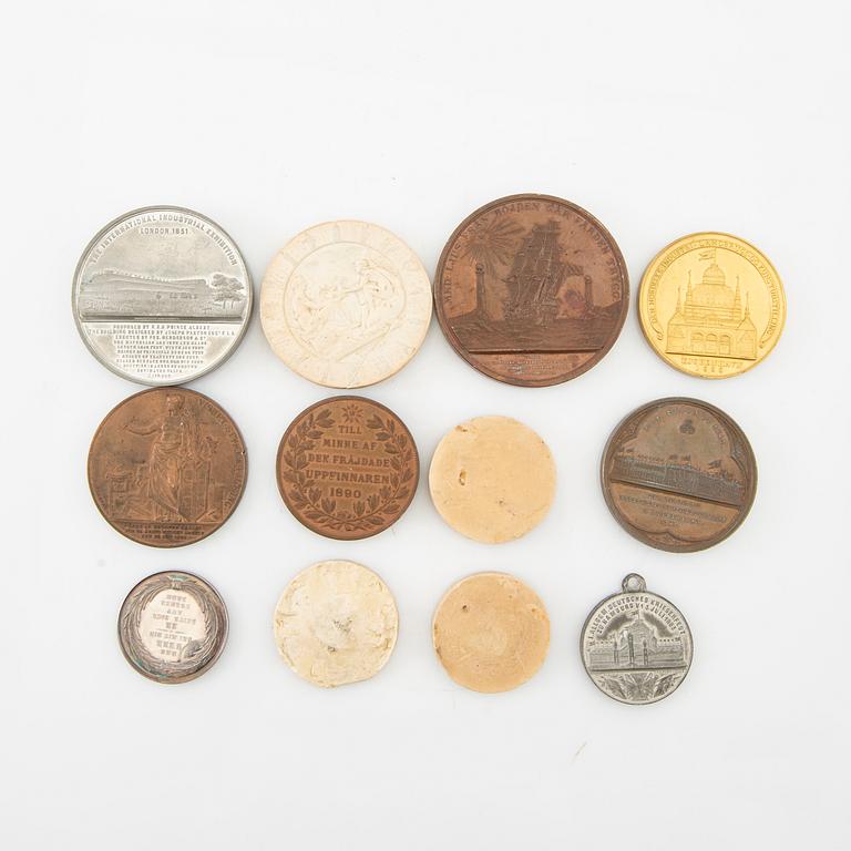 Commemorative medals 12 pcs late 19th century.