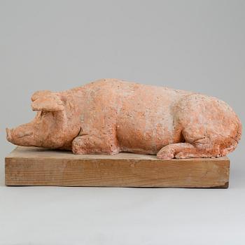 ASMUND ARLE, sculpture, terracotta, signed Asmund Arle and dated 1948.