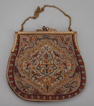 VÄSKA, aftonväska, 1800-talets slut.