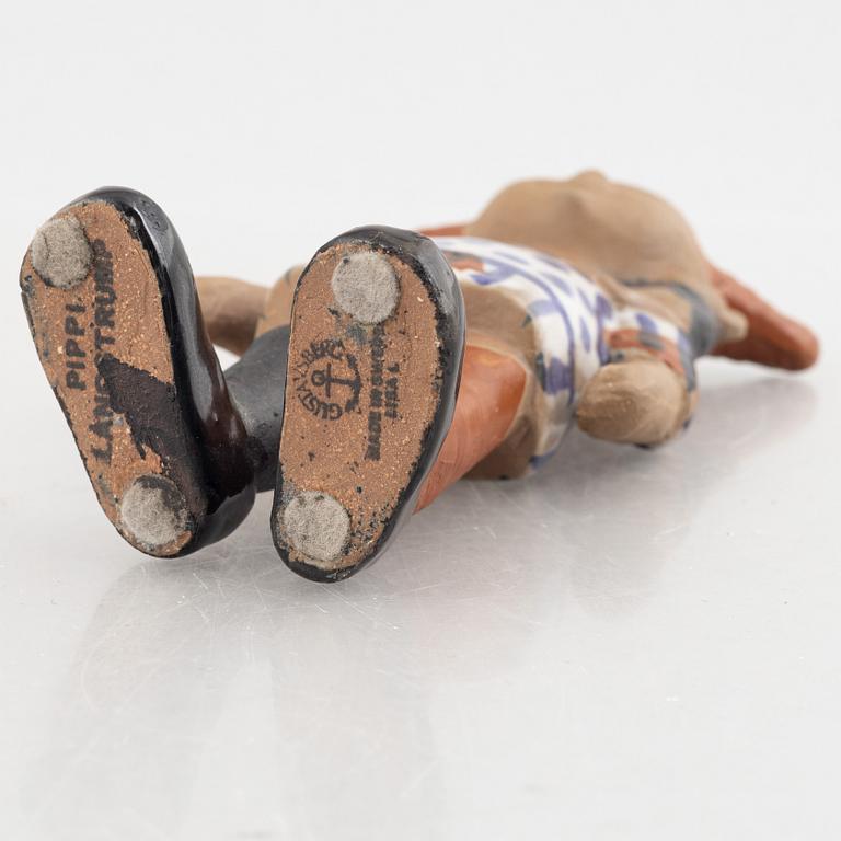 Lisa Larson, figurin, stengods, "Pippi Långstrump", Gustavsberg, 1969-71.
