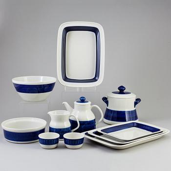 SERVIS, 12 delar, keramik. "Koka Blå", Hertha Bengtsson, Rörstrand, 1900-tal.