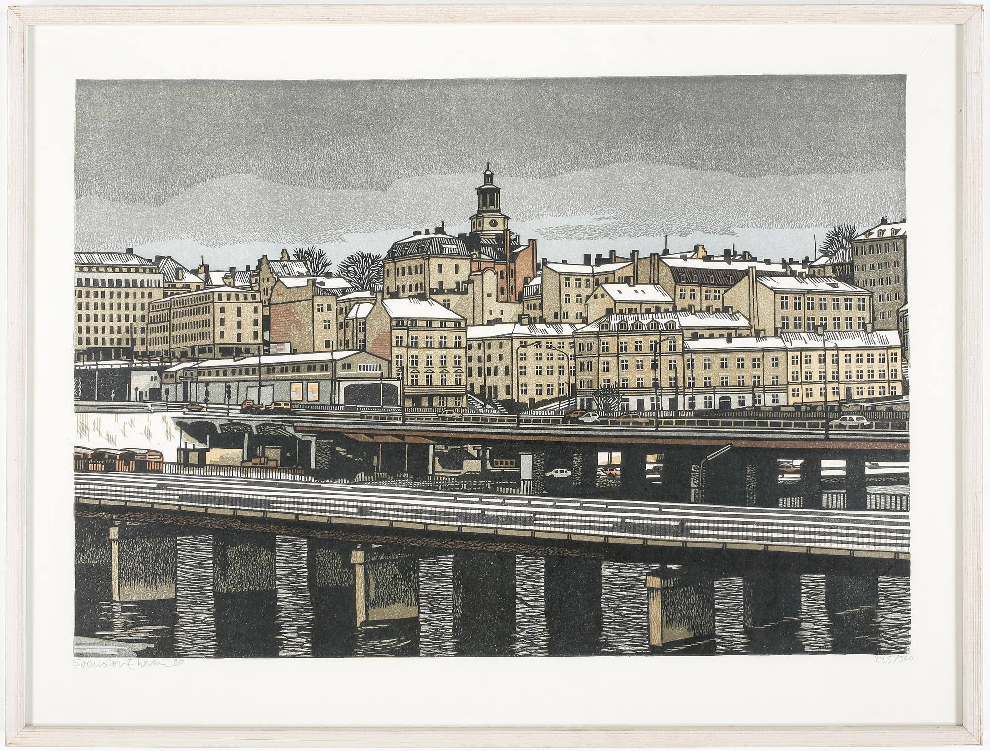 SVENOLOV EHRÉN, färglitografier, 5 st, signerade och numrerade 242, 249, 30, 40, 295 /360.