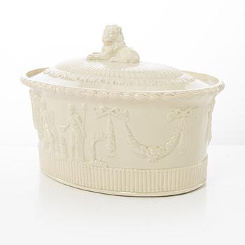 A creamware pâté terrine, Rörstrand, Sweden, first part of the 19th century.
