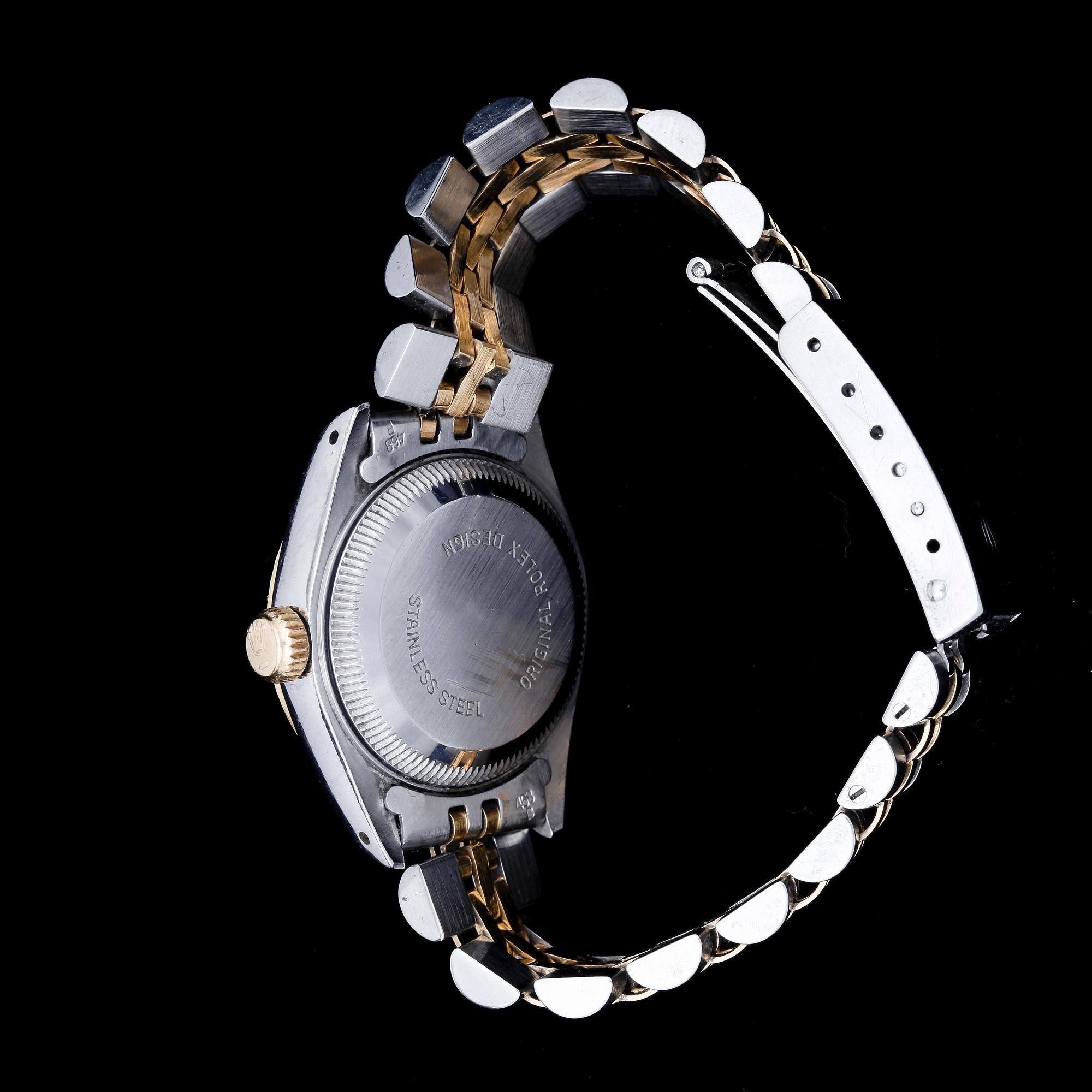 DAMARMBANDSUR, Rolex, Oyster Perpetual, Datejust stål/guld, cert från 1987 medföljer.