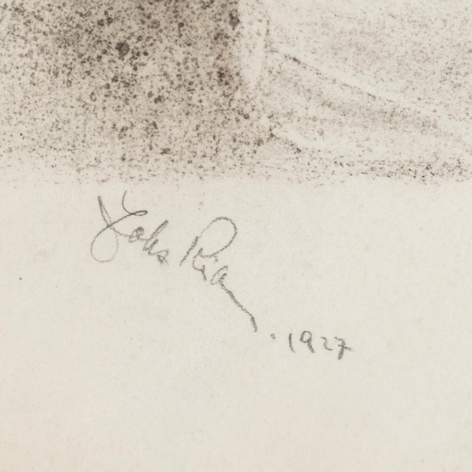 JOHANNES RIAN, drawing, signed and dated 1927.