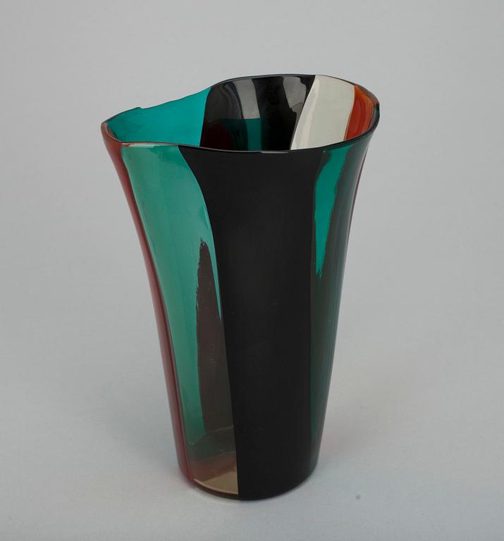 VAS, Fasce verticale, Venini Murano, design Fulvio Bianconi, Italia, sign. 1950-tal.