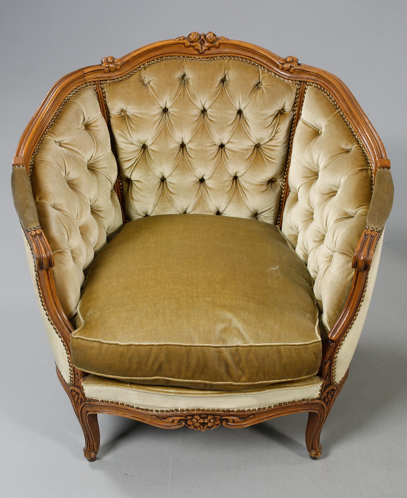 SOFFGRUPP, rokokostil, omkring 1900-talets mitt.