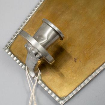 A pair of wall sconces by CG Hallebrg dated 1929.