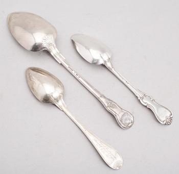 SKEDAR, 3 st, silver, 1800-tal. Vikt ca 243 gram.