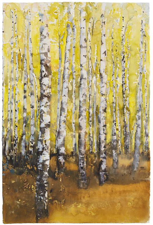 Lars Lerin, "Birches".