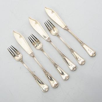 Fiskbestick 24 dlr  silver Tyskland.