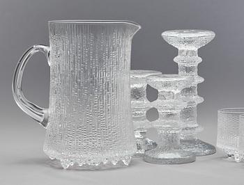 SERVISDELAR,  10 st, "Ultima Thule", 3 ljusstakar "Festivo", Tapio Wirkkala, Iittala.