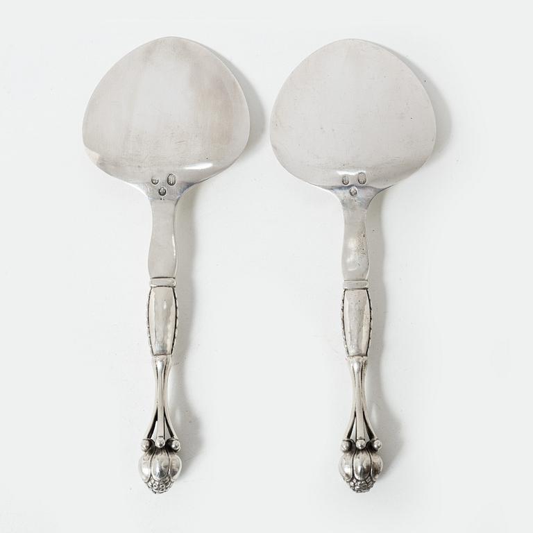 Georg Jensen, Serving utensils, a pair, silver, Denmark 1924.