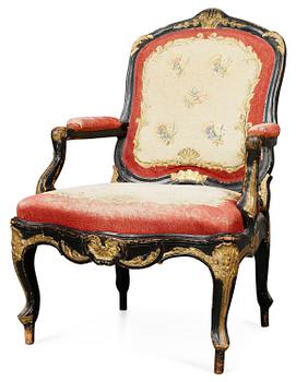 841. A Swedish Rococo armchair.