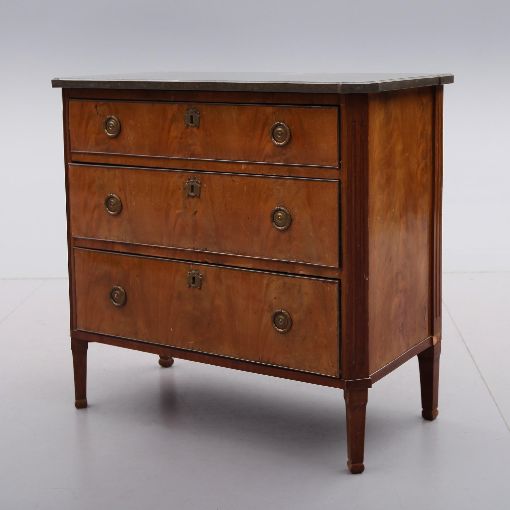 BYRÅ, gustaviansk stil, 1800-talets andra hälft.