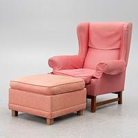 Ragnar Helsén, armchair with an ottoman, "Oxford", model 3543, Svenskt Tenn.