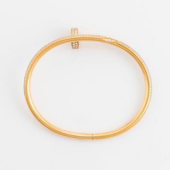 Cartier armband "Juste un Clou" 18K guld med runda briljantslipade diamanter.