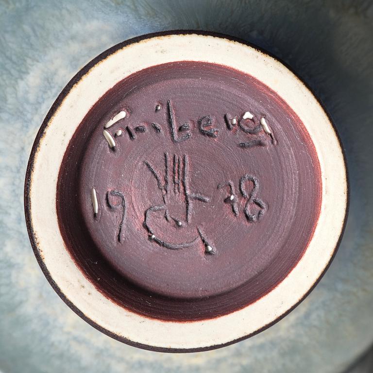 Berndt Friberg, two stoneware vases and a bowl, Gustavsberg studio, Sweden 1955, 1978 and 1979.