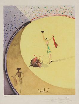 Salvador Dalí, färglitografi, 1970, signerad N/Z.