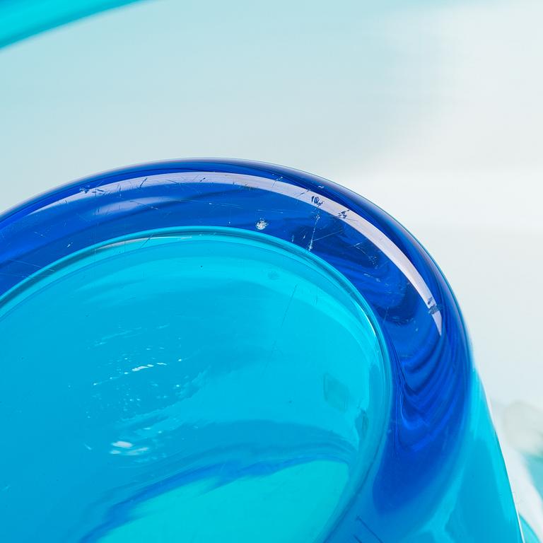 Oiva Toikka, A 'Lighthouse' glass vase/candlestick, signed Nuutajärvi Notsjö.