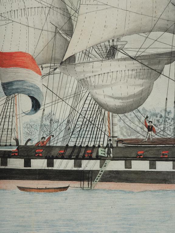 W Rijnbend, 18th century, "The Ship of the City of Schiedam".