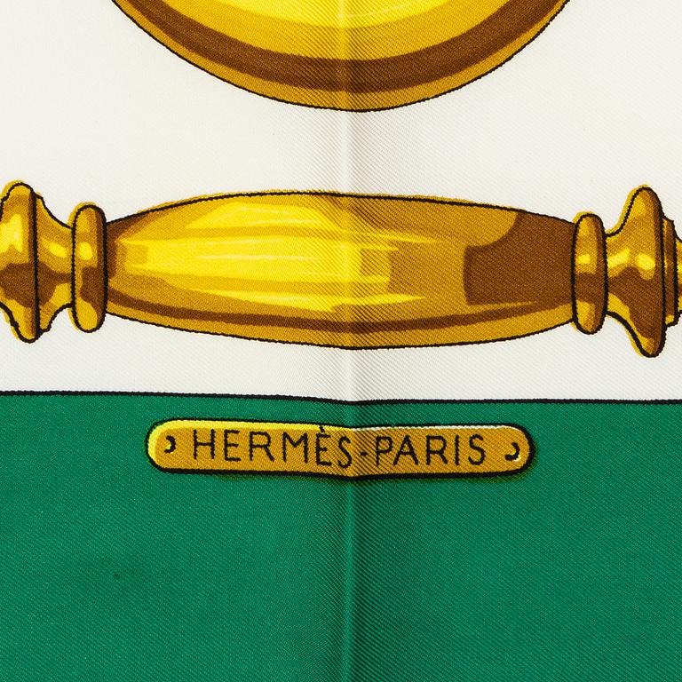HERMÈS, scarf, "Harnais des Presidents", Françoise Héron, original edition, 1966.