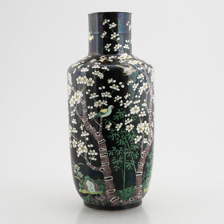 A Famille Noir porcelain vase, China, early 20th century.