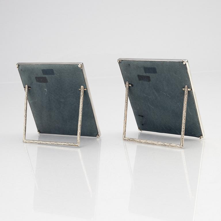 A pair of silver photo frames, W.A. Bolin, Stockholm 1919.