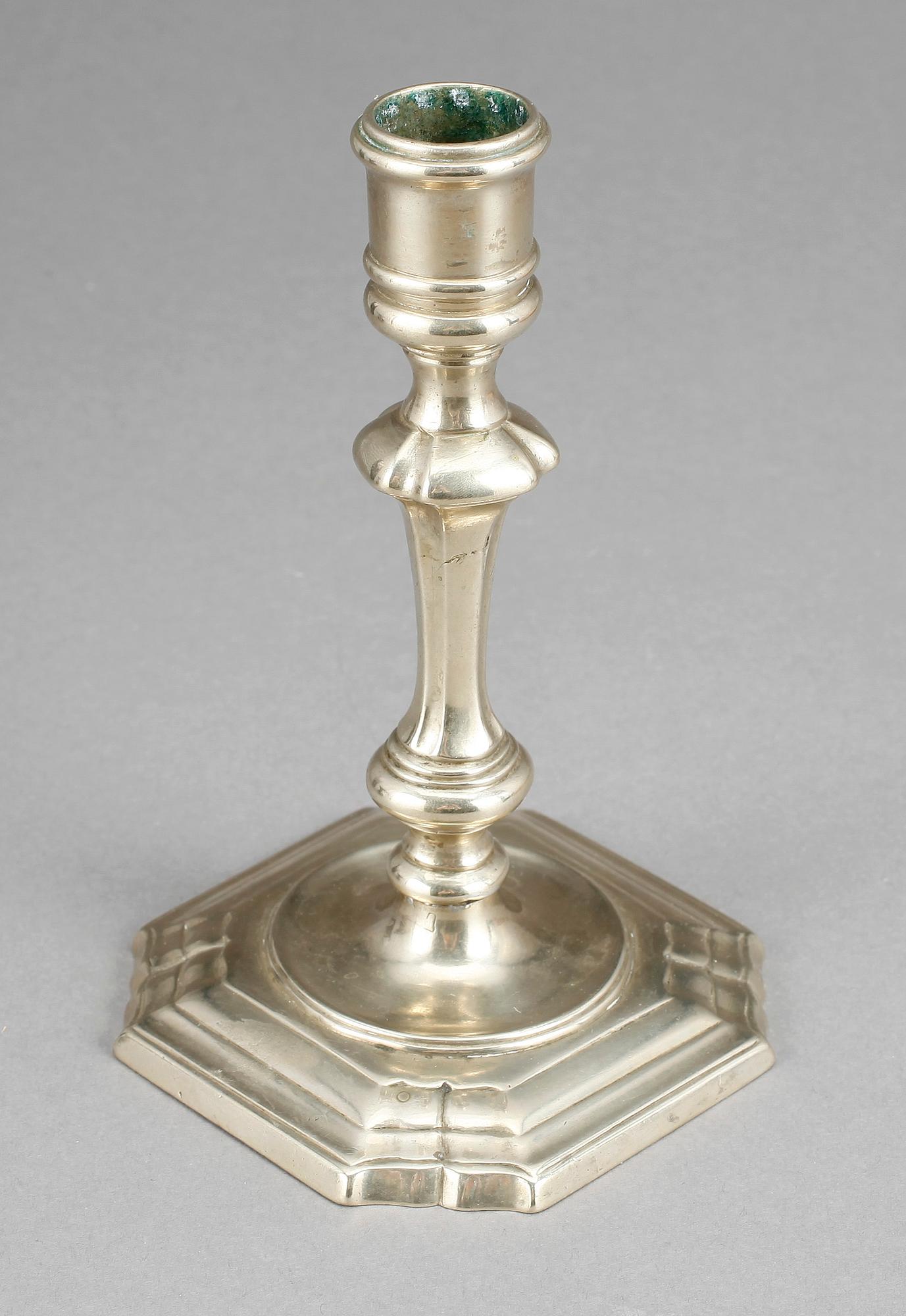 LJUSSTAKE, mässing, senbarock, 1700-talets mitt.